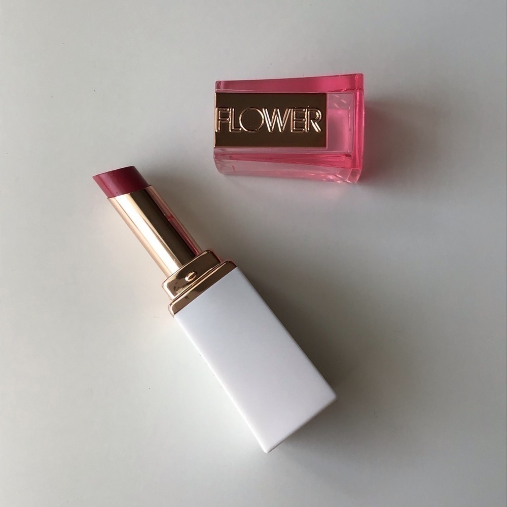 FLOWER Lipstick by Drew NEW Petal to the Metal LB1 Berry Pink Lip Butter Pretty